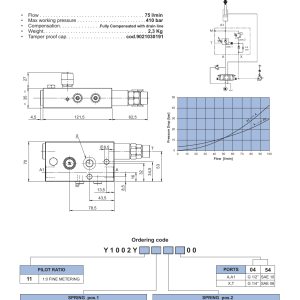 NEM Hydraulics Boom Lowering Control Device drawing
