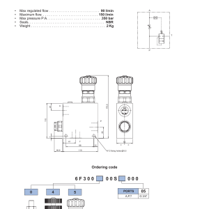 NEM Hydraulics Flow Control Valve drawing