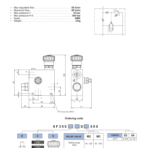 NEM Hydraulics Flow Control Valve drawing