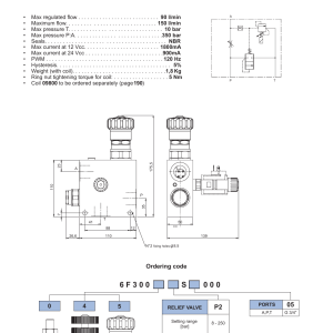 NEM Hydraulics Flow Control Valve drawing