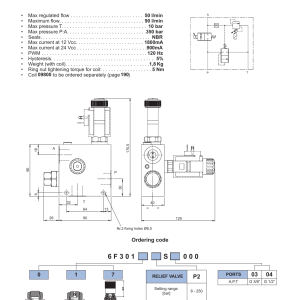 NEM Hydraulics Flow Control Valve drawing