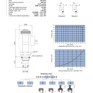 NEM Hydraulics 2 Way 2 Position Electric Poppet Valve, Pilot Operated No drawing