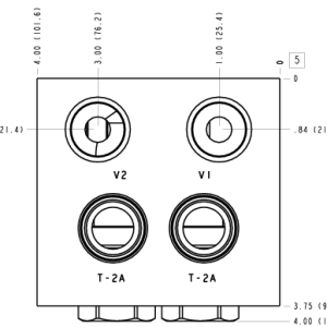 3BD Sun Hydraulics Cushion lock with shuttle Line mount manifold drawing