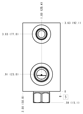 A2J Sun Hydraulics Ninety degree with reverse flow check, accepts standard and weatherized coils Line mount manifold drawing