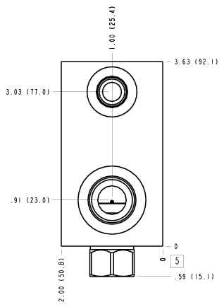 A2K – Ninety degree with reverse flow check, accepts standard and weatherized coils – A2K_5B A2K Sun Hydraulics Ninety degree with reverse flow check, accepts standard and weatherized coils Line mount manifold drawing