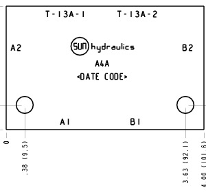 A4A Sun Hydraulics Dual cavity, accepts standard and weatherized coils Line mount manifold drawing