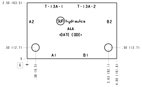 A4A Sun Hydraulics Dual cavity, accepts standard and weatherized coils Line mount manifold drawing