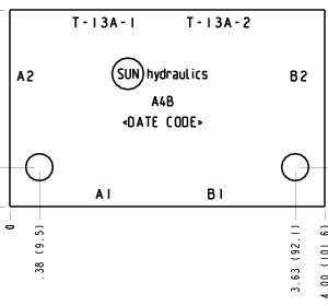 A4B Sun Hydraulics Dual cavity, accepts standard and weatherized coils Line mount manifold drawing