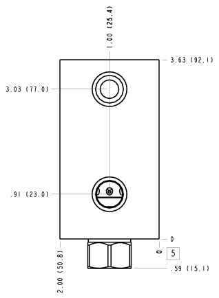 A8B – Ninety degree with reverse flow check, accepts standard and weatherized coils – A8B_5B A8B Sun Hydraulics Ninety degree with reverse flow check, accepts standard and weatherized coils Line mount manifold drawing