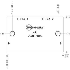A9J Sun Hydraulics Series circuit, 2 to 2, accepts standard and weatherized coils Line mount manifold drawing