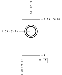 AAB Sun Hydraulics Ninety degree Line mount manifold drawing
