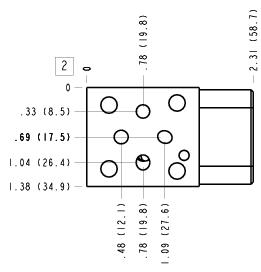 ABI Sun Hydraulics ISO 02: On P Sandwich manifold drawing