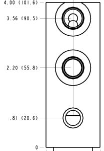 B6I Sun Hydraulics Ninety degree with reverse flow check - sequence Line mount manifold drawing