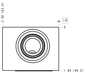 BBN Sun Hydraulics ISO 05: On A, port 3 to B Sandwich manifold drawing