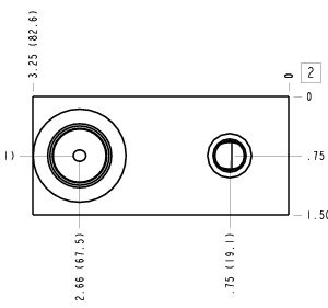 BEJ Sun Hydraulics Ninety degree with high capacity port 3 and gauge port Line mount manifold drawing
