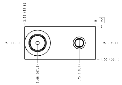 BEJ Sun Hydraulics Ninety degree with high capacity port 3 and gauge port Line mount manifold drawing