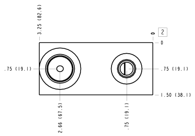 BEV Sun Hydraulics Ninety degree with high capacity port 3 and gauge port Line mount manifold drawing