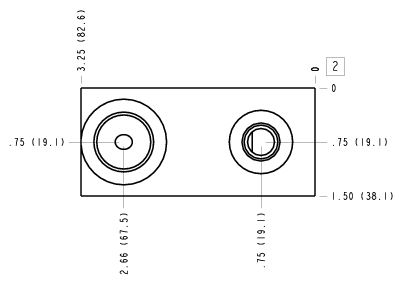 BEW Sun Hydraulics Ninety degree with high capacity port 3 and gauge port Line mount manifold drawing