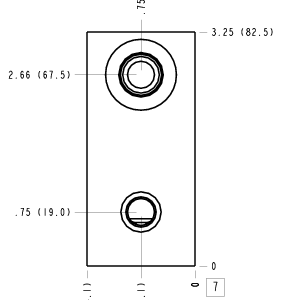 BFI Sun Hydraulics Ninety degree with gauge port Line mount manifold drawing