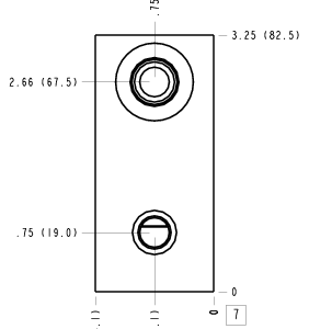 BFK Sun Hydraulics Ninety degree with gauge port Line mount manifold drawing