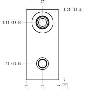 BFL Sun Hydraulics Ninety degree with gauge port Line mount manifold drawing