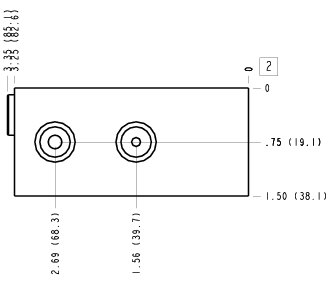 BGA – Ninety degree with shuttle – BGA_2B BGA Sun Hydraulics Ninety degree with shuttle Line mount manifold drawing
