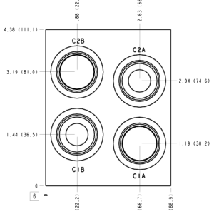 BIL Sun Hydraulics 2 cylinder sequence, direct acting Line mount manifold drawing