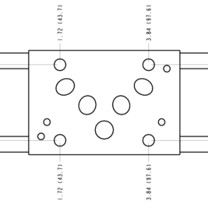 BJ9 Sun Hydraulics ISO 05 - X&Y: Reducer on A and B with reverse flow check Sandwich manifold drawing