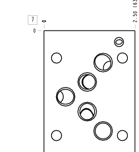 BJS Sun Hydraulics ISO 05 - X&Y: Load sense from A or B to Y port Sandwich manifold drawing