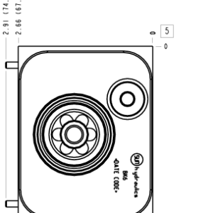 BK6 Sun Hydraulics ISO 07: Sequence out of A with reverse flow check Sandwich manifold drawing