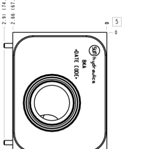 BKA Sun Hydraulics ISO 07: On A, port 3 to B Sandwich manifold drawing