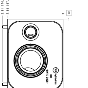 BKC Sun Hydraulics ISO 07: On A, port 3 external Sandwich manifold drawing