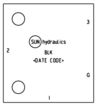 BLK – Ninety degree with high capacity port 3 and gauge port – BLK_6 BLK Sun Hydraulics Ninety degree with high capacity port 3 and gauge port Line mount manifold drawing