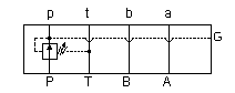 BRC – On P, port 3 to T, bottom ports – symsub_5redrear_rop BRC Sun Hydraulics On P, port 3 to T, bottom ports Sub plate manifold drawing