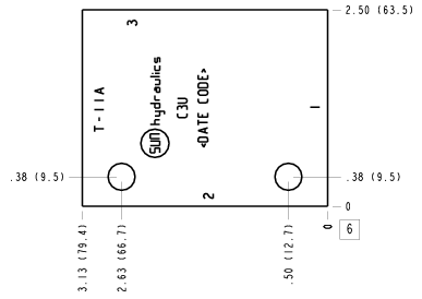 C3U Sun Hydraulics Ninety degree, accepts standard and weatherized coils Line mount manifold drawing