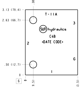C4B Sun Hydraulics Ninety degree with gauge port, accepts standard and weatherized coils Line mount manifold drawing