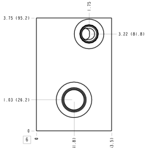 C5J Sun Hydraulics Through port 1 with gauge port, accepts standard and weatherized coils Line mount manifold drawing