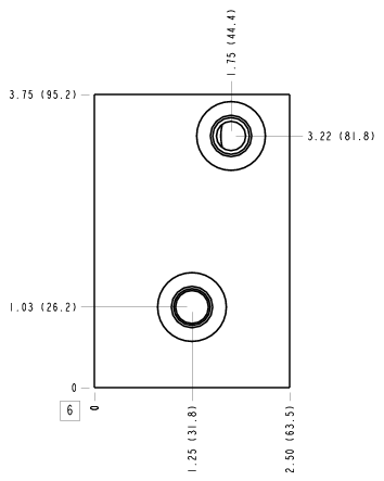 C5T Sun Hydraulics Through port 1 with gauge port, accepts standard and weatherized coils Line mount manifold drawing