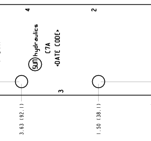 C7A Sun Hydraulics Ninety degree Line mount manifold drawing