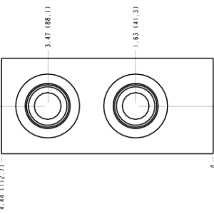 C7K Sun Hydraulics Ninety degree Line mount manifold drawing