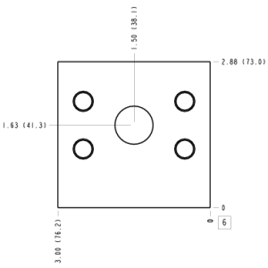 CA3 Sun Hydraulics Ninety degree with gauge port Line mount manifold drawing