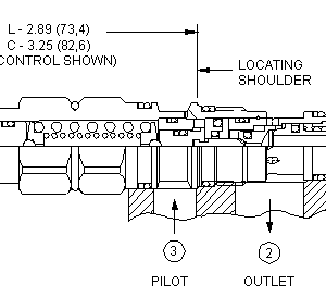 CACH-LGN Sun Hydraulics Counterbalance Valve – installation dimensions drawing, cavity T-11A