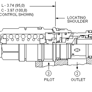 CAGK-LHN Sun Hydraulics Counterbalance Valve – installation dimensions drawing, cavity T-17A