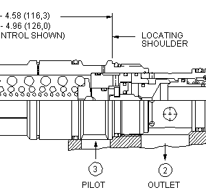 CAIA-LHN Sun Hydraulics Counterbalance Valve – installation dimensions drawing, cavity T-19A