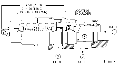 CAIL-LGN Sun Hydraulics Counterbalance Valve – installation dimensions drawing, cavity T-19A