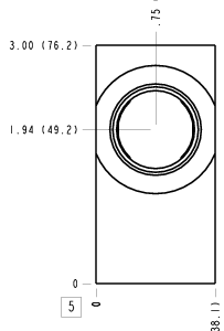 CAL Sun Hydraulics Ninety degree Line mount manifold drawing