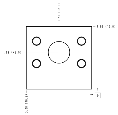 CAP Sun Hydraulics Ninety degree with gauge port Line mount manifold drawing