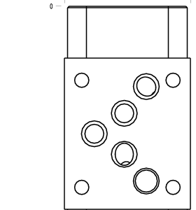 CB2 Sun Hydraulics ISO 05: A to T, check T to B Sandwich manifold drawing