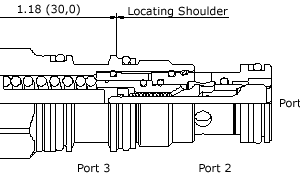CBABX-NN Sun Hydraulics Counterbalance Valve – installation dimensions drawing, cavity T-11A