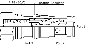 CBABX-NN Sun Hydraulics Counterbalance Valve – installation dimensions drawing, cavity T-11A